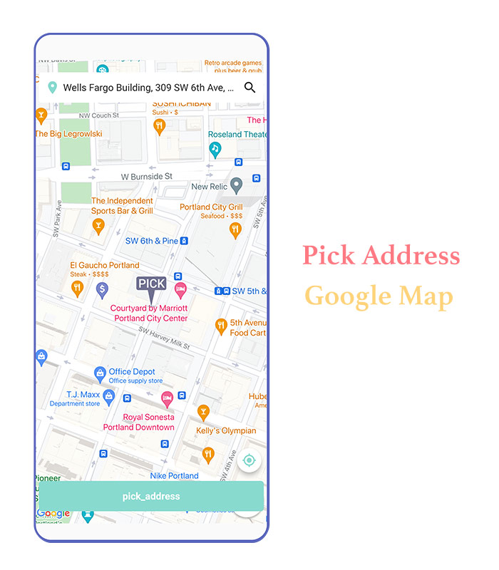 pick address page e-commerce