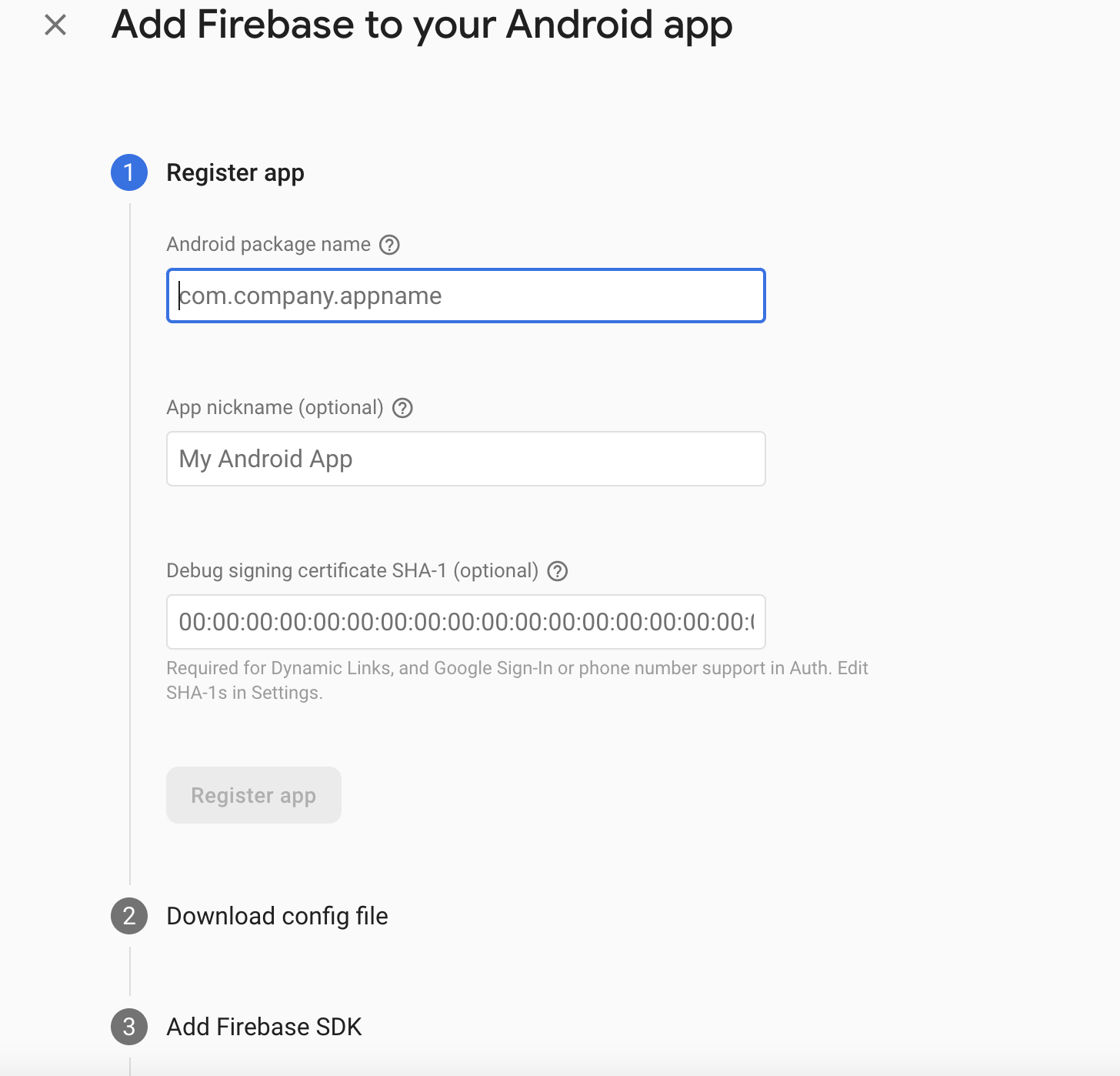 android package name