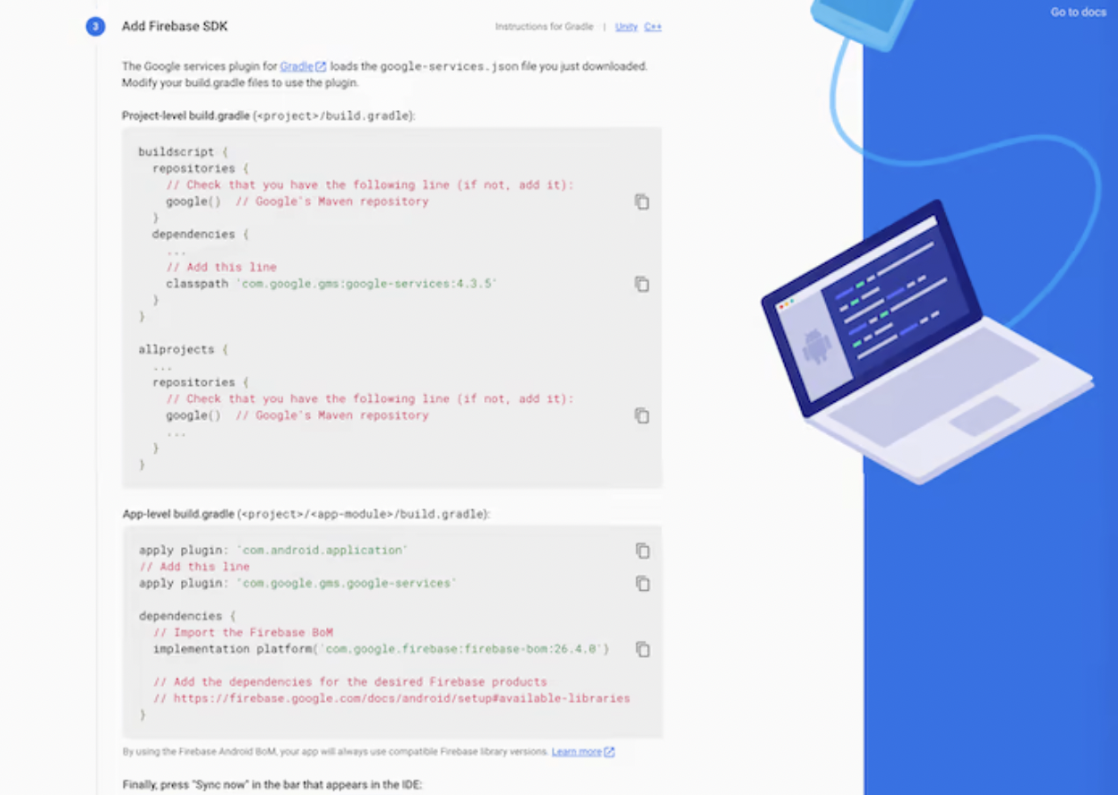 firebase android sdk setup