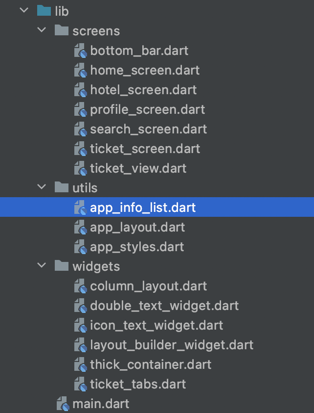 flutter app folder structure