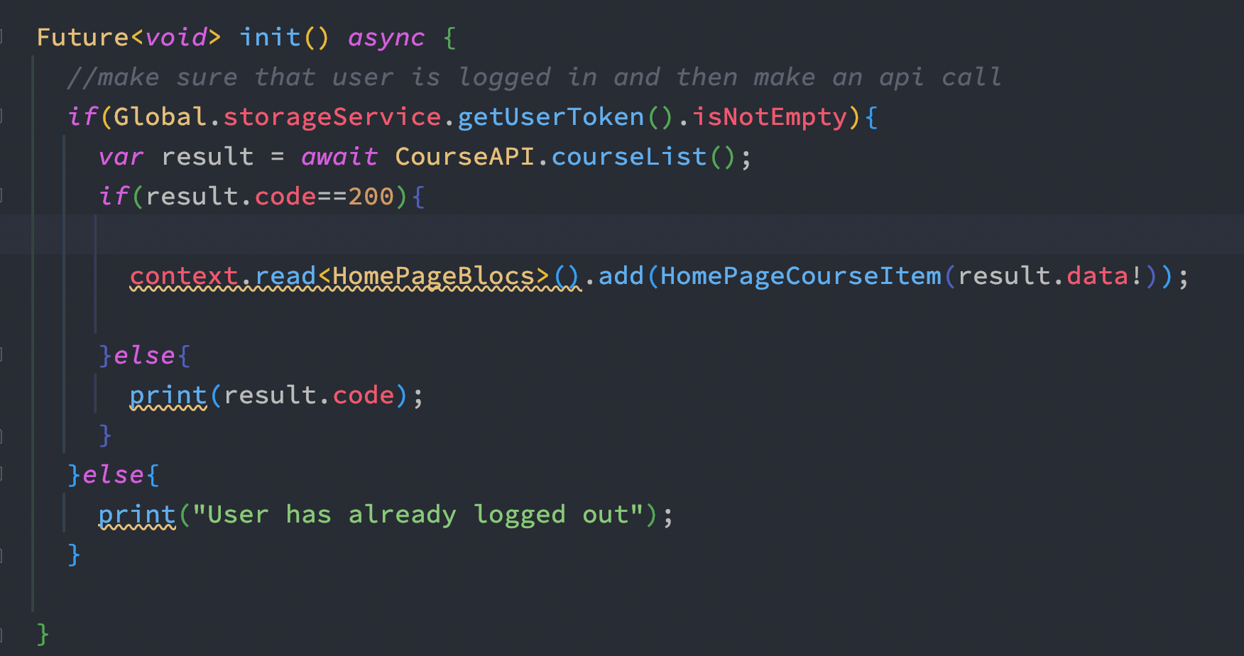 Don’t use BuildContexts across async gaps