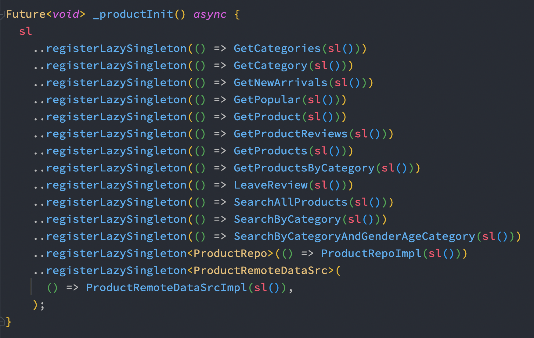 flutter get_it registerLazySingleton