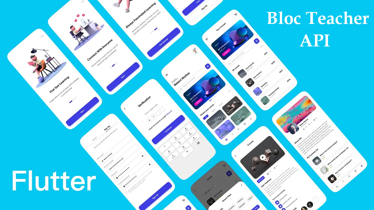 Flutter Online Learning Course App | BLoC Teacher Side